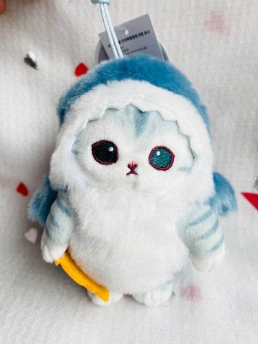 MofuSand Mackerel Cat Shark Costume Plush 13cm Mofusand